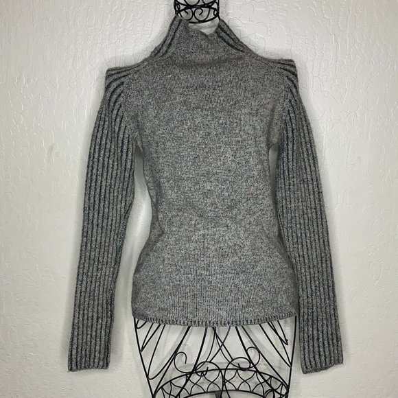 Zara Knit Collection Wool Blend Mock Neck Pullover Sweater - Picture 4 of 8